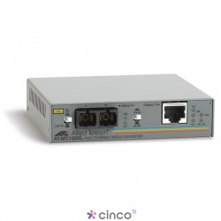 Conversor de Mídia (tipo de conexão) Fast Ethernet, de equipamentos de FIB AT-MC102XL