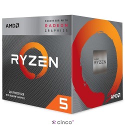 Processador AMD Ryzen 5 3400G, Cache 4MB, 3.7GHz (4.2GHz Max Turbo), AM4 YD3400C5FHBOX