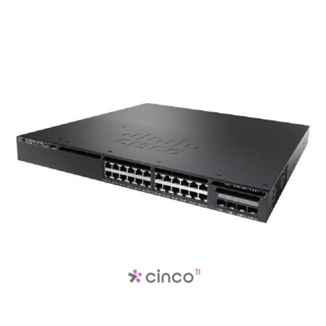 Switch Stacking 48 10/100/1000 Ethernet and 4x1G Uplink ports, with 250WAC power supply, 1 RU, IP Base feature set