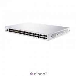 Switch inteligente Cisco Business CBS250-48T-4X 48 portas GE ﻿4 SFP+ de 10 G Proteção vitalícia limitada CBS250-48T-4X-NA