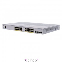 Switch gerenciado Cisco Business CBS350-24T 24 portas GE ﻿4 SFP+ de 10 G Prot vitalícia limitada CBS350-24T-4X-NA 