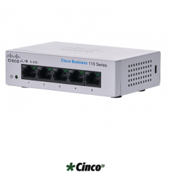 Switch não gerenciado Cisco Business CBS110-5T-D 5 portas GE Desktop Ext. PS Proteção vitalícia limitada CBS110-5T-D-NA 