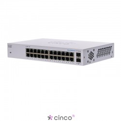 Switch não gerenciado Cisco Business CBS110-24T-D 24 portas GE 2 SFP x 1 G compartilhados Prot vitalícia limitada CBS110-24T-NA 