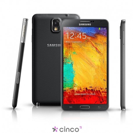 Galaxy Note 3 N9005 Preto, Android 4.3, 4G, Processador Quad Core 2.3GHz, Memória 32GB, Câmera 13.0MP, Wi-Fi - Caneta S Pen