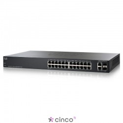 Switch Cisco, 24 Portas 10/100/1000, 2 SFP, Gerenciável, VLAN, Não Empilhável, SLM2024T-NA