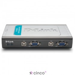 Chaveador Analógico D-Link de 4 portas USB para teclado, vídeo e mouse, DKVM-4U