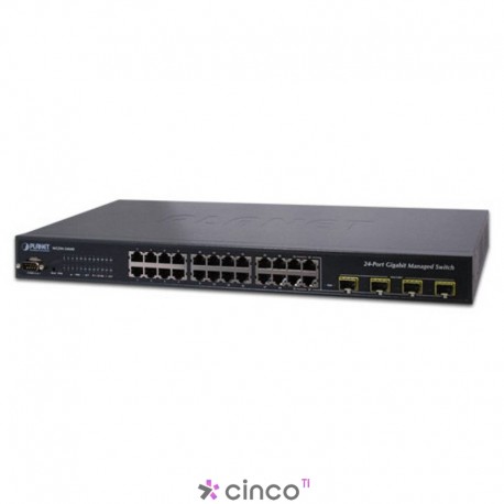 24-Port 10/100/1000Mbps with 4 Shared SFP Managed Switch