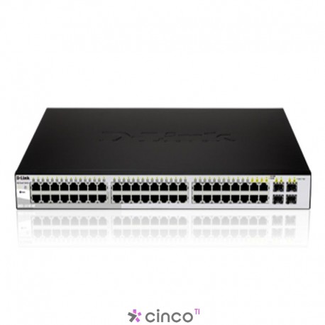 D-Link Switch Gigabit 48x 10/100/1000Mbps RJ45 + 4x Gigabit Combo (RJ45 ou Fibra)