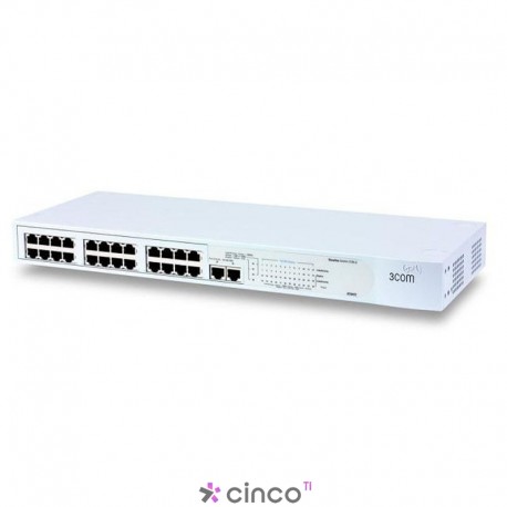 Switch 24 portas 10/100 mbps e 2 portas 10/100/1000 mbps SFP