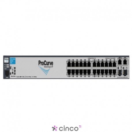 Switch ProCurve E2610-24 c/ 24x 10/100Mbps RJ45 + 2x 10/100/1000Mbps + 2x mini-Gbic (fibra)