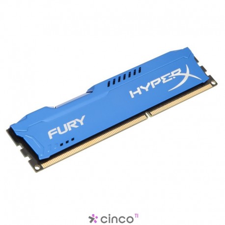 Memória Kingston Hyperx Fury 8GB 1600 DDR3 Azul HX316C10F/8_A