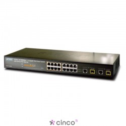 16-Port 10/100Mbps + 2 Gigabit TP / SFP Combo Web Smart PoE Switch