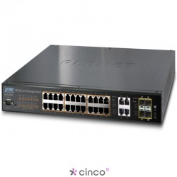 24 portas 10/100/1000 PoE + 4-Port Gigabit TP / SFP Combo Switch Gerenciável