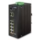 Industrial 8-Port 10/100/1000T 802.3af PoE + 2-Port 100/1000X SFP Switch Gerenciável