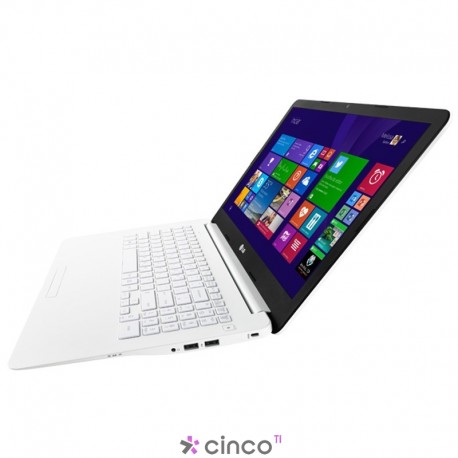 Notebook LG 15.6in Celeron N2930 QuadCore 4GB 500GB W10 UltraSlim Cor Branca 15U340-L.BJ36P1