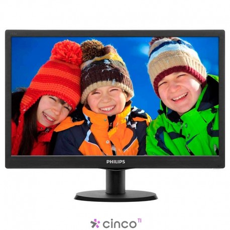  Monitor Philips LED 18,5in 1366 x 768 pixels @60 Hz Preto VGA, HDMI 193V5LHSB2