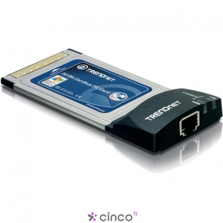 TRENDnet Cartão PCMCIA Gigabit 10/100/1000 Mbps RJ45 - 32 Bits CardBus TEG-PCBUSR