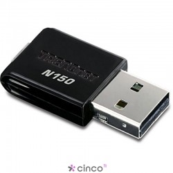 TRENDnet Adaptador de Rede USB Wireless N150 802.11b/g/n (54/150Mbps) tamanho compacto TEW-648UB