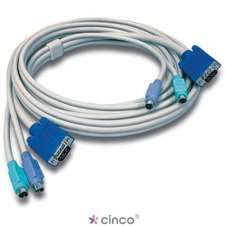 TRENDnet kit cabos 4.5m para Chaveador KVM (PS/2 para teclado/mouse e DB15 p/ vídeo) TK-C15