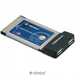 TRENDnet Cartão PCMCIA 2 portas USB 2.0 (CardBus 32 bits) TU2-H2PC