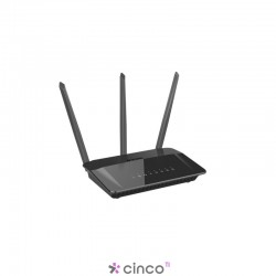 Roteador Wireless AC 1750Mbps High-Power Dualband (2,4 & 5GHz) 802.11AC com 3 antenas externas 5dBi DIR-859