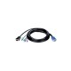  D-Link Kit cabos 3.0 m para Chaveador KVM (USB e PS/2 para teclado/mouse e DB15 p/ video) KVM-402