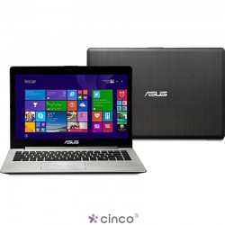 Notebook Asus Intel Core i5-3317U 1.7GHz, Tela 14", 4GB RAM, 500GB HD, Windows 8, Preto S400CA-BRA-CA215H