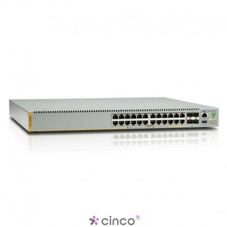 Swicht Allied Telesis, empilhável com 24 portas gigabit (1000BASE) AT-X510-28GTX-5