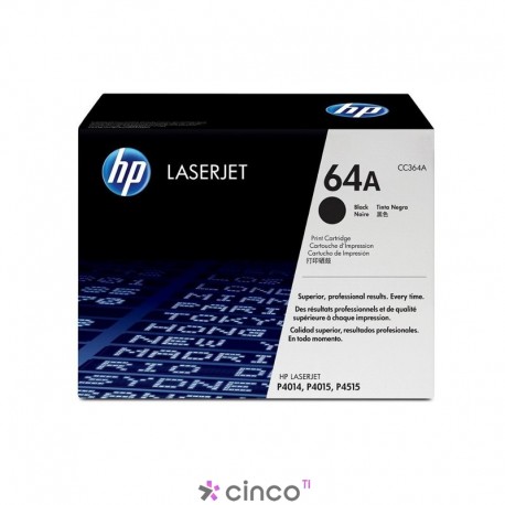 Toner HP 64A Preto CC364AB