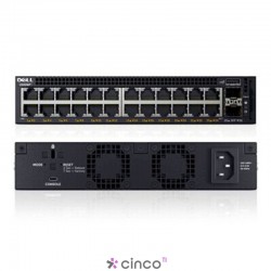Switch Dell Networking X1026P com 24x PoE 10/100/1000Mbps + 2x Combo SFP 210-ADPM-340