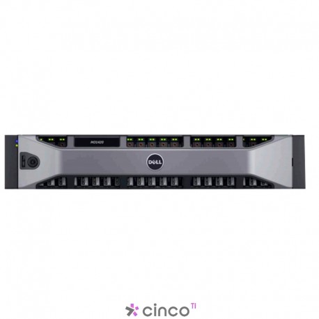 Storage Dell MD1400 Rack c/ 4x discos 1TB SAS 7.2K, 2 cabos 12Gb HD-Mini/HD-Mini SAS 2m 210-ACZB-270