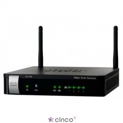 Roteador Cisco VPN Wireless N com 1 Porta WAN + 4 Portas LAN 10-100, RV110W-A-NA-K9