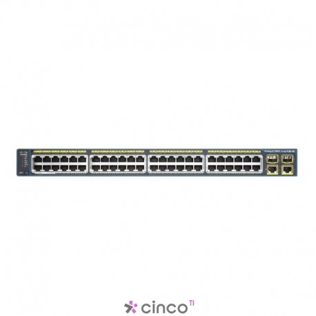 Switch Cisco Catalyst 2960-X 48 GIGE 4 X 1G SFP Lan Base WS-C2960X-48TS-BR