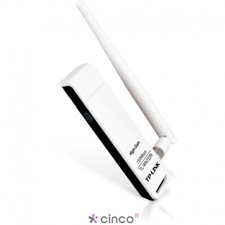 Adaptador TP-LINK USB Wireless N de Alto Ganho de 150Mbps TL-WN722N