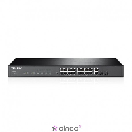 Switch TP-LINK Smart Gigabit de 16 Portas 10/100Mbps + 2 Portas SFP TL-SL2218