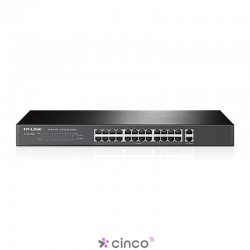 Switch TP-LINK Montável em Rack de 24 Portas 10/100Mbps + 2 Portas Gigabit TL-SL1226