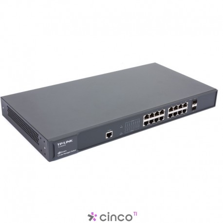 Switch TP-LINK Gigabit de Gerenciamento Básico L2 de 16 portas com 2 slots SFP Combo JetStream TL-SG3216