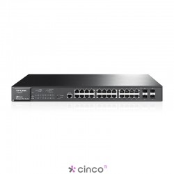 Switch Gigabit PoE de Gerenciamento Básico L2 de 24 portas com 4 slots SFP Combo JetStream TP-LINK TL-SG3424P