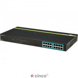 Switch Trendnet 16 Portas Gigabit POE+ TPE-TG160g