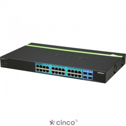 Switch Trendnet WEB Smart Gigabit PoE+ com 20x PoE Gigabit + 4x PoE+ e 4x SFP (Potência PoE: 185W) TPE-2840WS