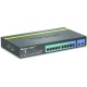 Switch Trendnet gigabit web smart 8 portas PoE+ e 2 portas Gigabit Ethernet, 2slots Mini GBicSFP - 30 W por porta TPE-1020WS