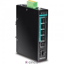 Switch Trendnet Gigabit PoE+ 4 portas PoE+, 1Porta Gigabit - 120 Watts de eficiência energética TI-PG541