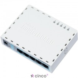 Roteador MikroTik / RouterBoard RB750GL com Processador de 400MHz, 5 portas LAN Gigabit RB750GL