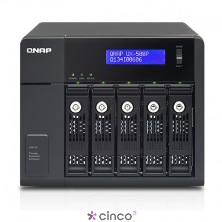 Storage NAS 5 Baias para HD Qnap UX-500p