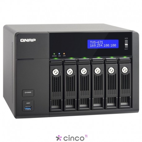 Storage NAS 6 Baias para HD Qnap TVS-671