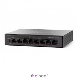 Cisco Switch SG110D-08 com 8x 10/100/1000Mbps RJ45, não gerenciavel