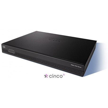 ROTEADOR CISCO 10/100/1000BASE-T. 2 PORTAS ISR4321BR/K9-BR