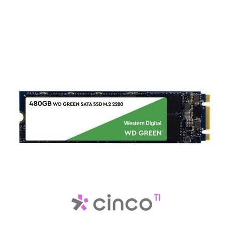 SSD WD Green, 480GB, M.2, Leitura 545MB/s - WDS480G2G0B