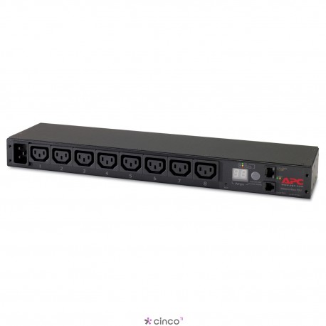 PDU de rack, com medição, 1U, 16A, 208 / 230V, (8) C13 AP7821B