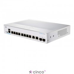 Switch inteligente Cisco Business CBS250-8P-E-2G 8 portas GE Ext. PS 2x1G Combo Proteção vitalícia limitada CBS250-8T-E-2G-NA 